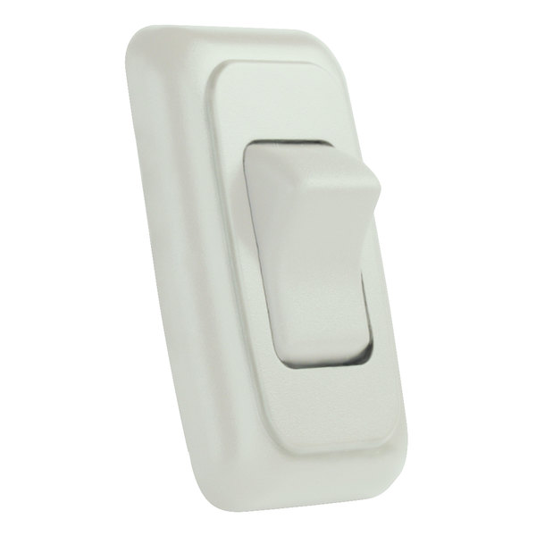 Jr Products JR Products 12005 On/Off Switch with Bezel - Single Switch, White 12005